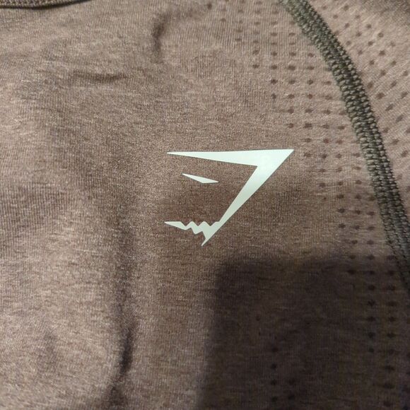 Gymshark Vital Crop Top Womens XS Brown Long Sleeve Seamless Workout Compression - Picture 7 of 7